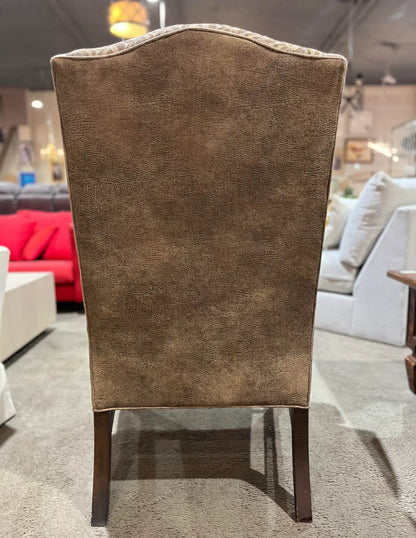 Heckman Brown Wingback Chair