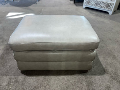 Pebble Leather Ottoman