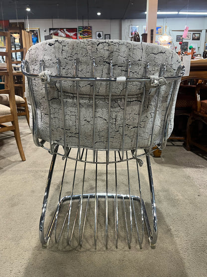 Rinaldi For Padova Italy MCM Stainless Steel Chair with Cushion