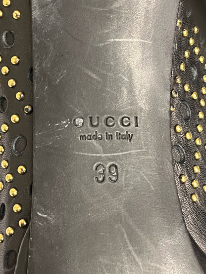 Gucci Peep "Horsebit" Studded Heels