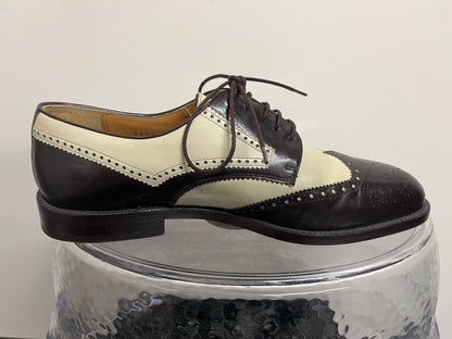 Mezlan Brown & White Oxford Dress Shoes