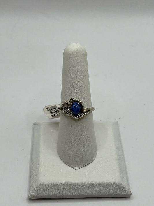 10K White Gold Sapphire Ring