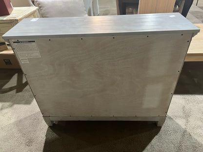Gray 2 Door 2 Drawer Wood Cabinet
