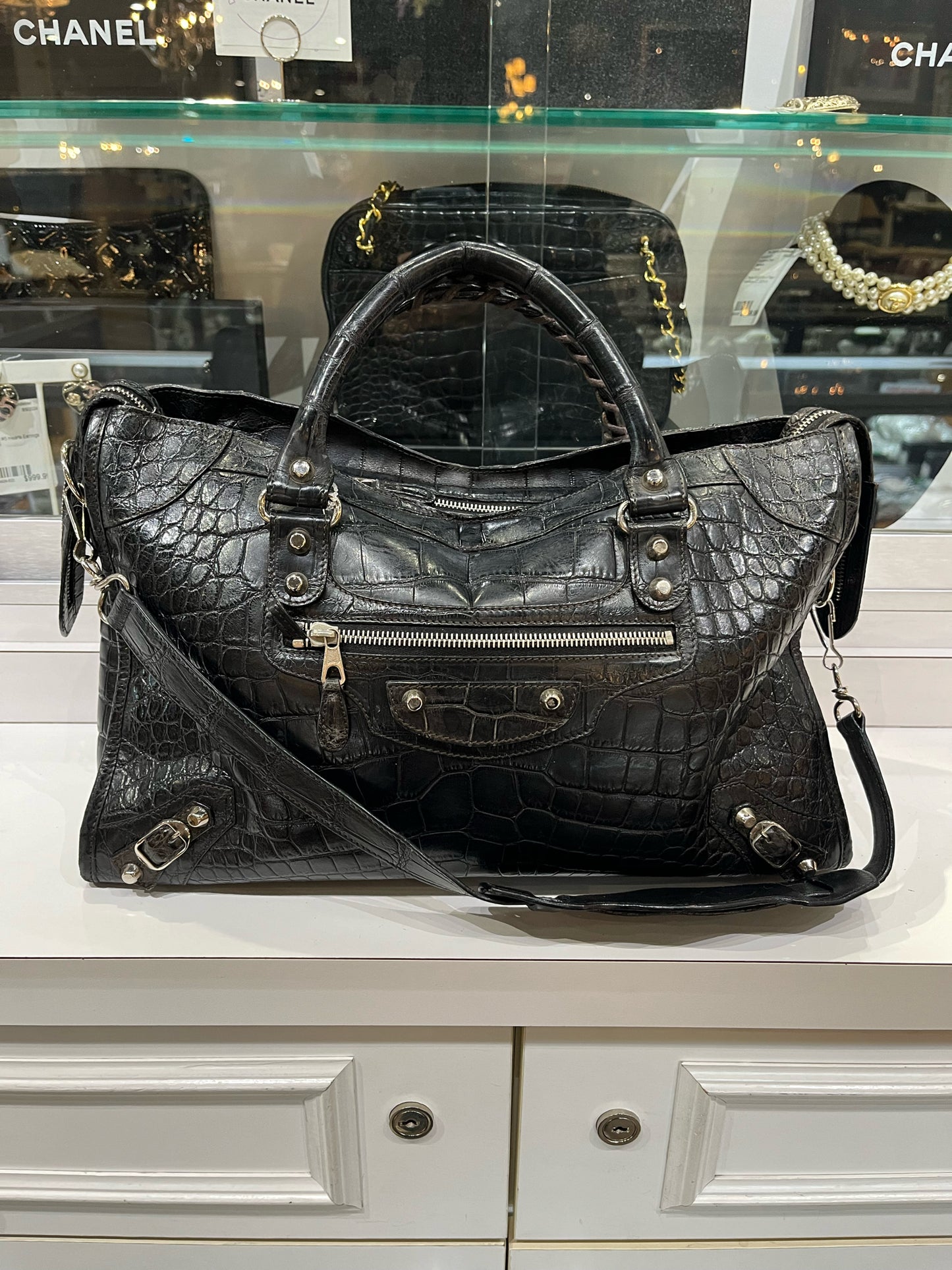 Balenciaga Alligator Handbag
