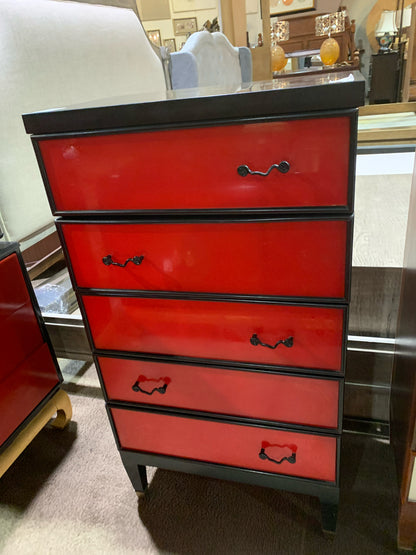 Kent Coffey Red & Black Asian Dresser