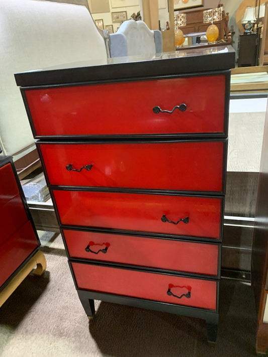 Kent Coffey Red & Black Asian Dresser