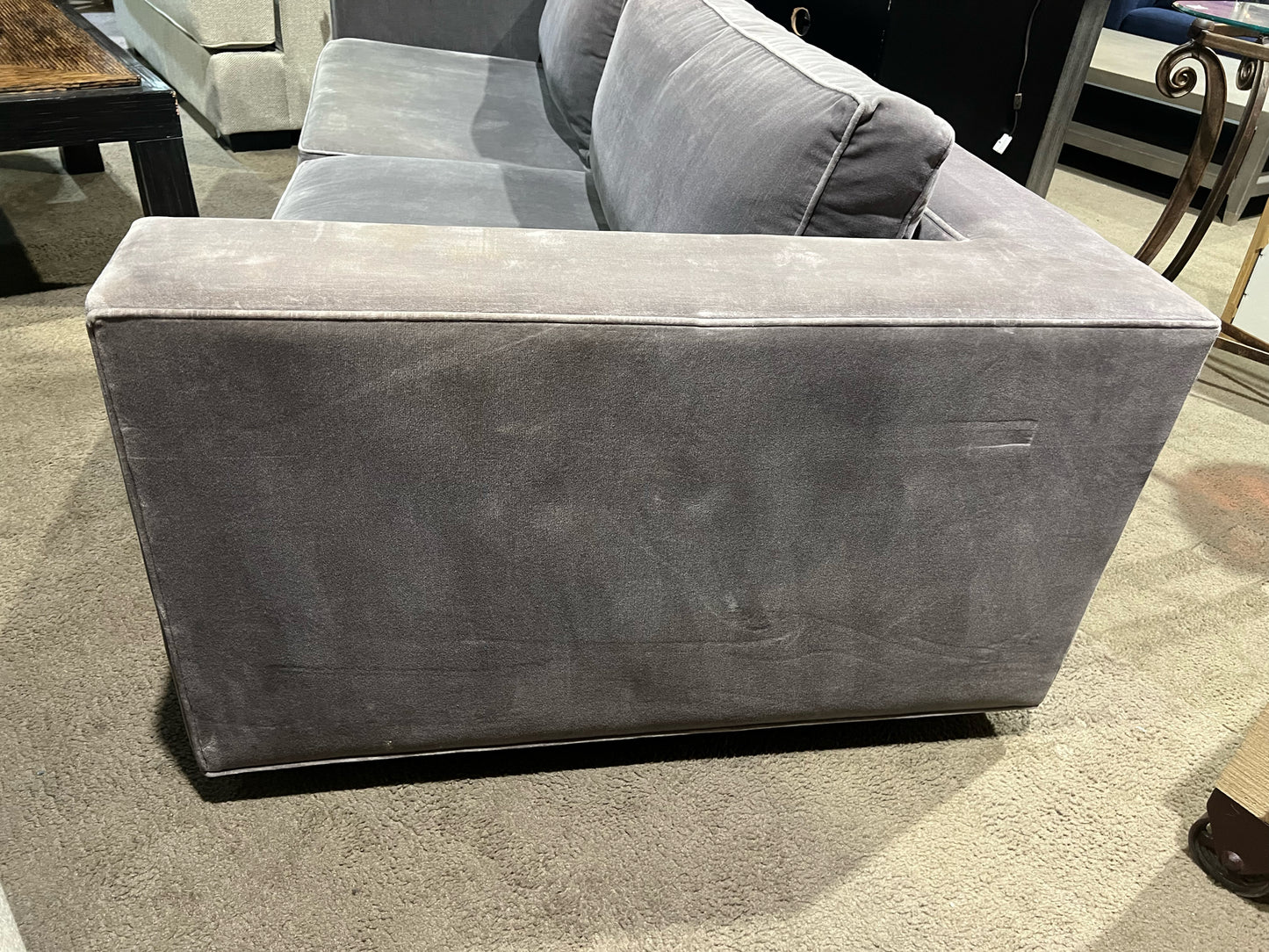 Restoration Hardware Modern Gray Fabric "Maddox" Sofa