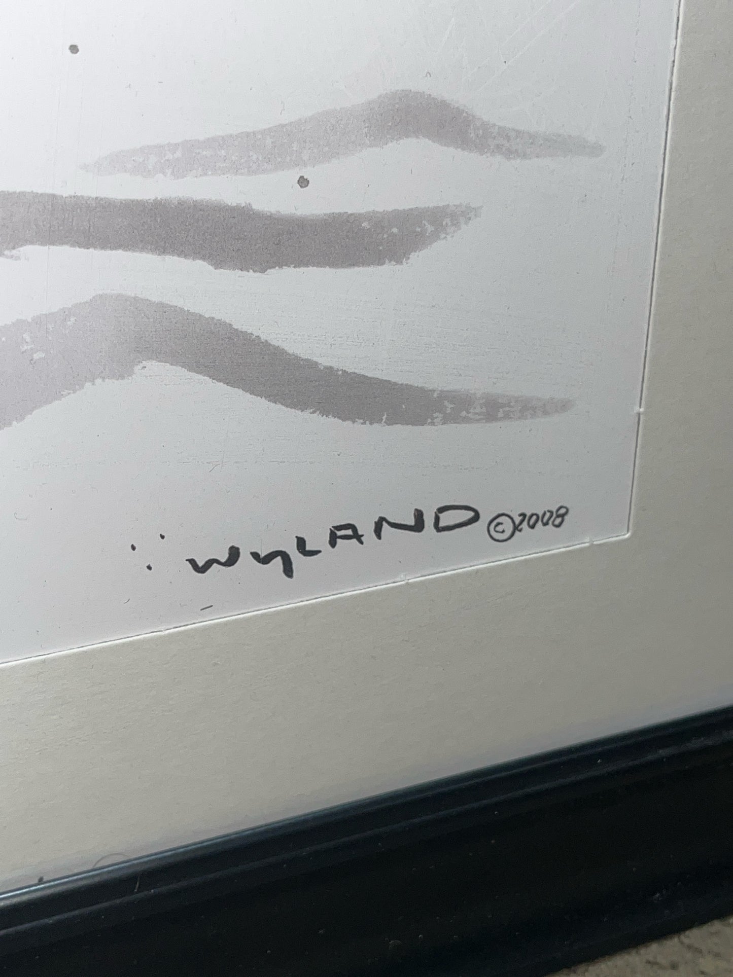 Wyland "Whale Tail" Painting in Black Frame