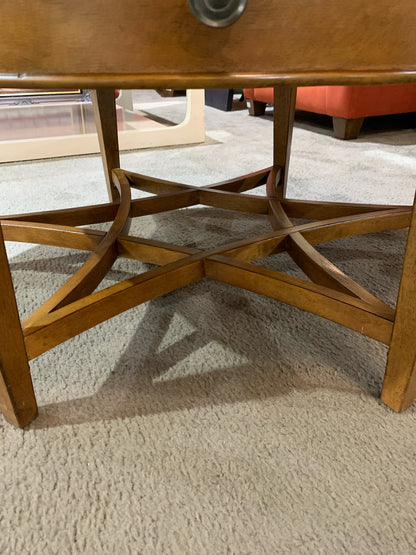 Klaussner Round 2 Drawer Wood Coffee Table