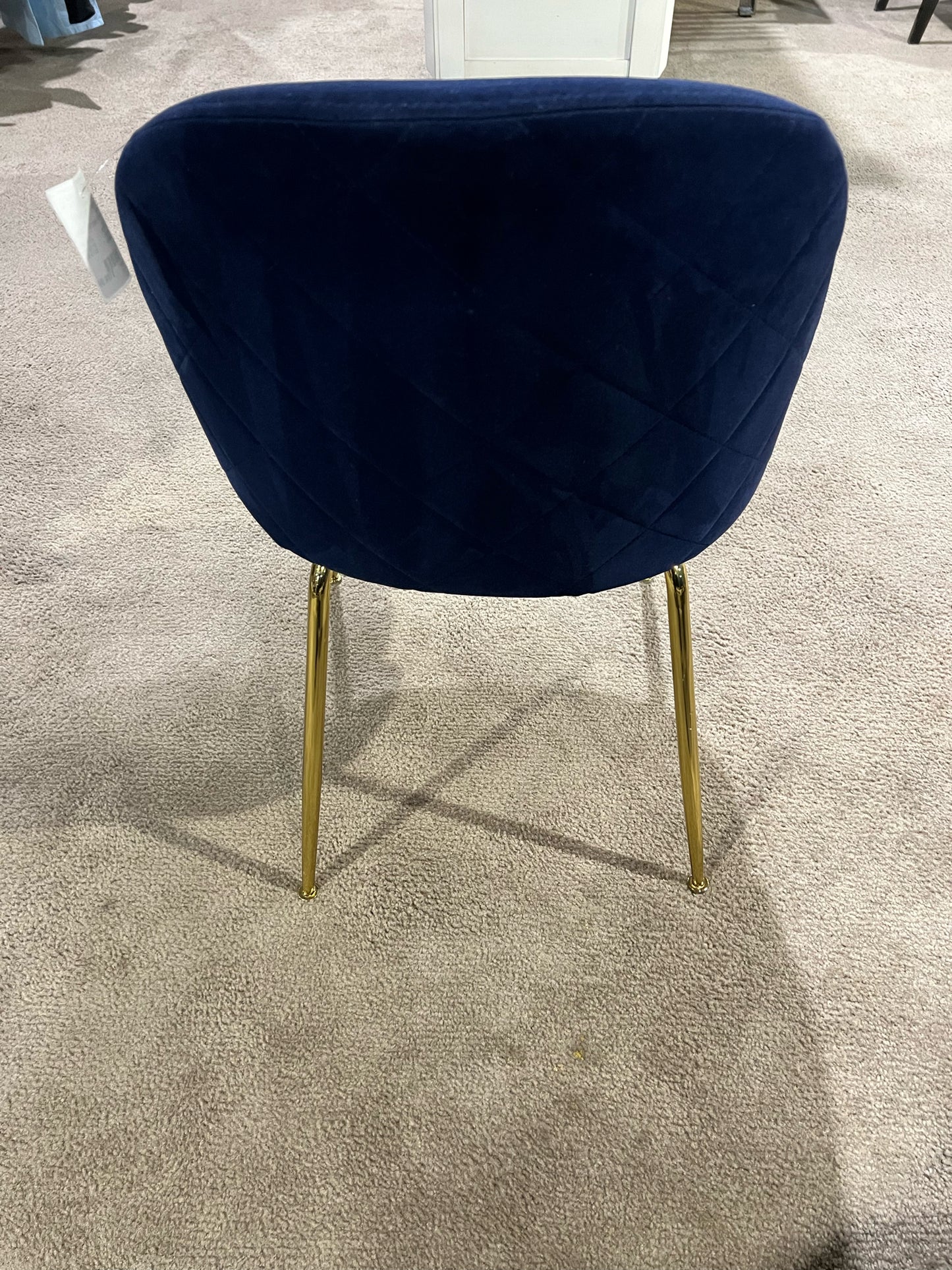 Rove Concepts Navy Blue Velvet "Iris" Dining Chair