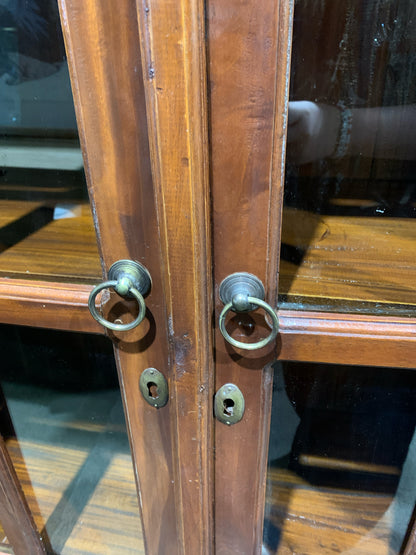 Brown Wood Display Cabinet