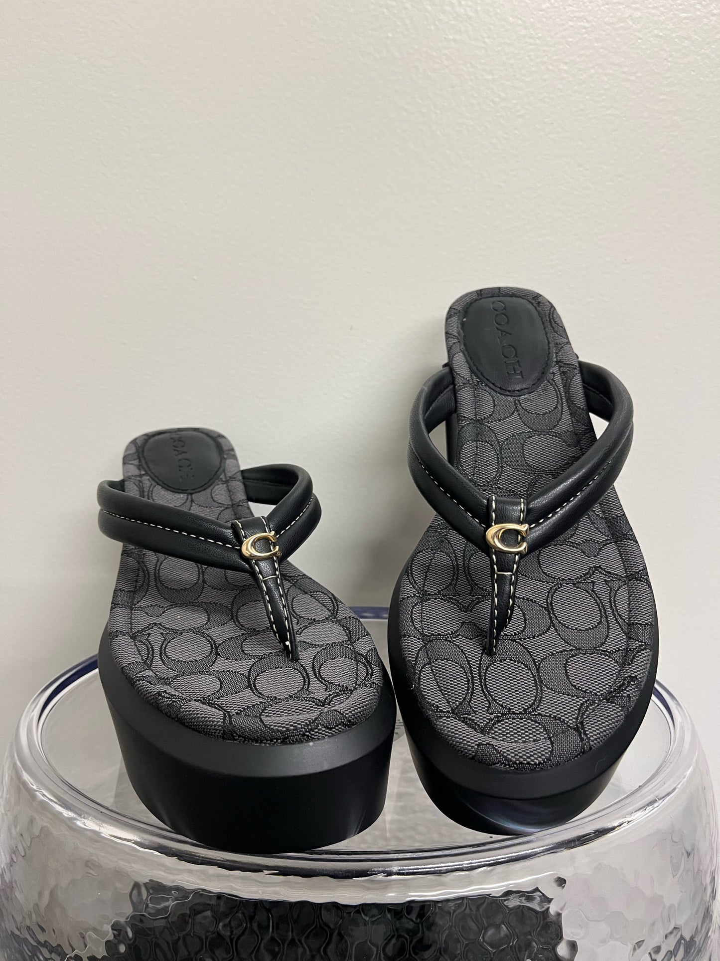 Coach Black Platform Sandals