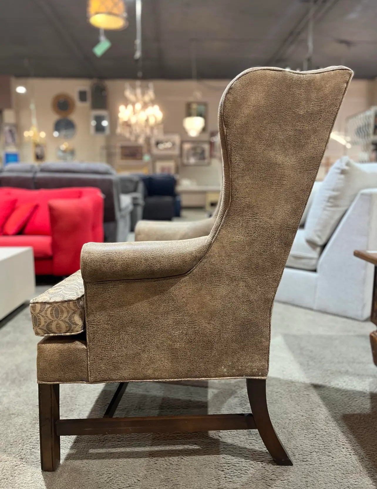 Heckman Brown Wingback Chair