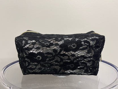 Badgley & Mischka Clear & Gold Cosmetic Bag