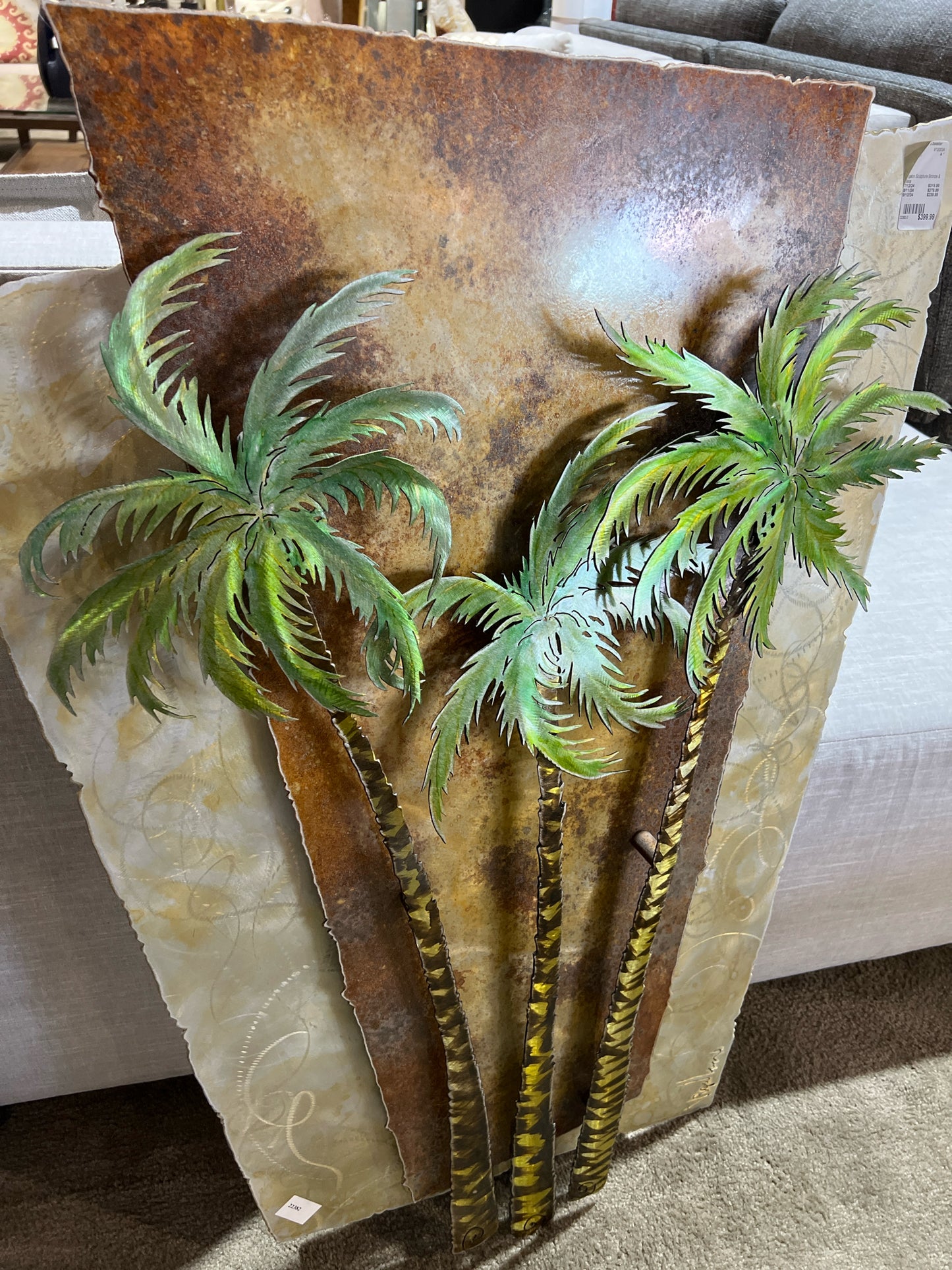 Vigallon Sculpture Bronze & Metal Palm Tree Sculpture