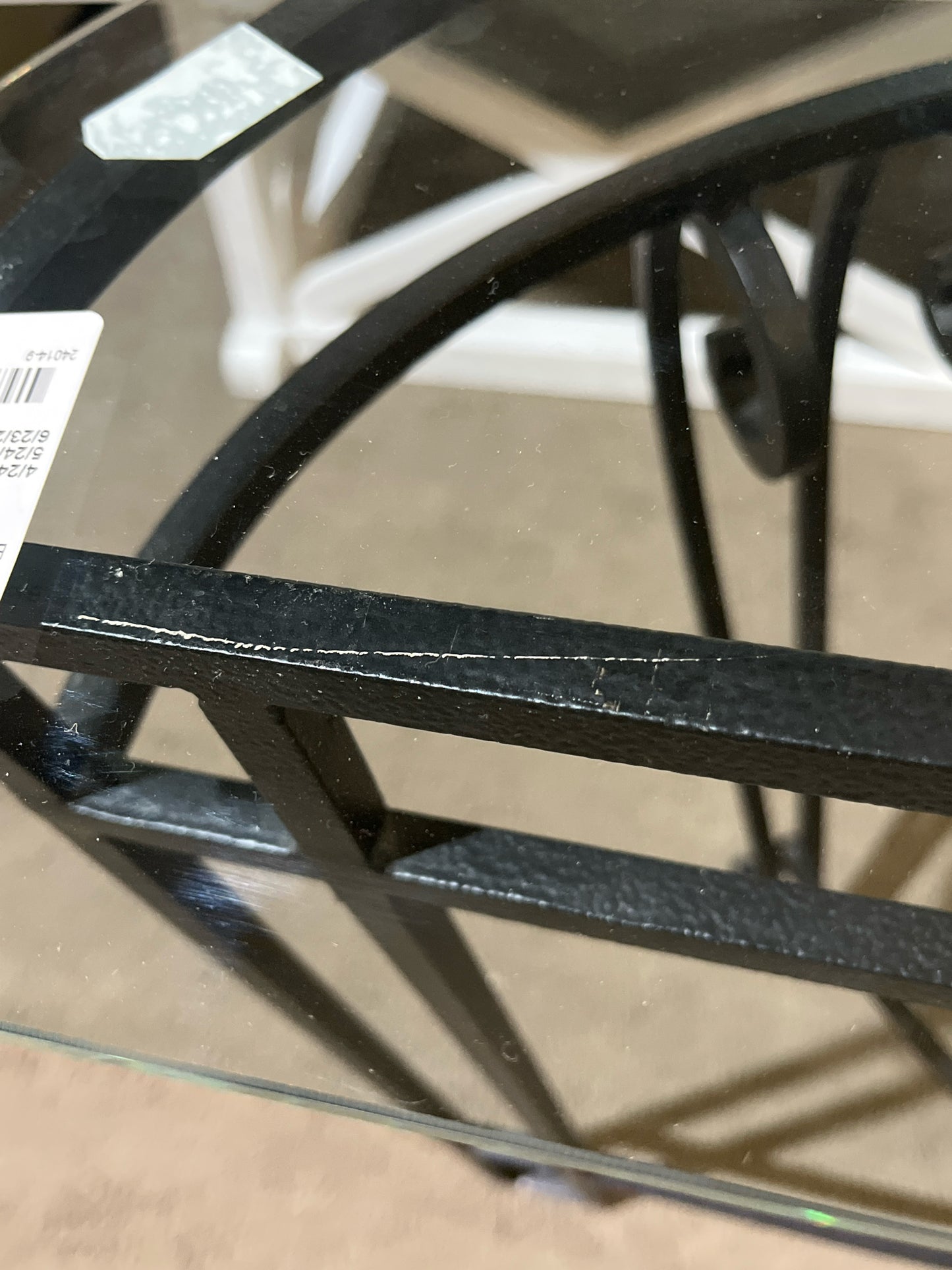 Black Half Moon Iron Table