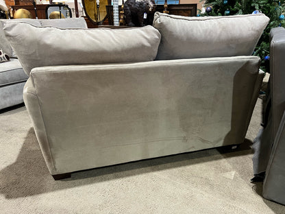 RC Willey Gray MicroFiber Loveseat w/ Pillows