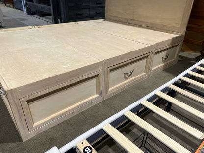 Queen 6 Drawer Wood Bed