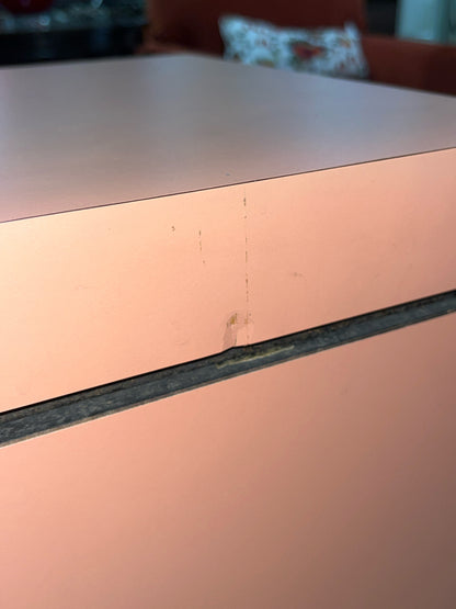 Mauve Veneered Wood Pedestal