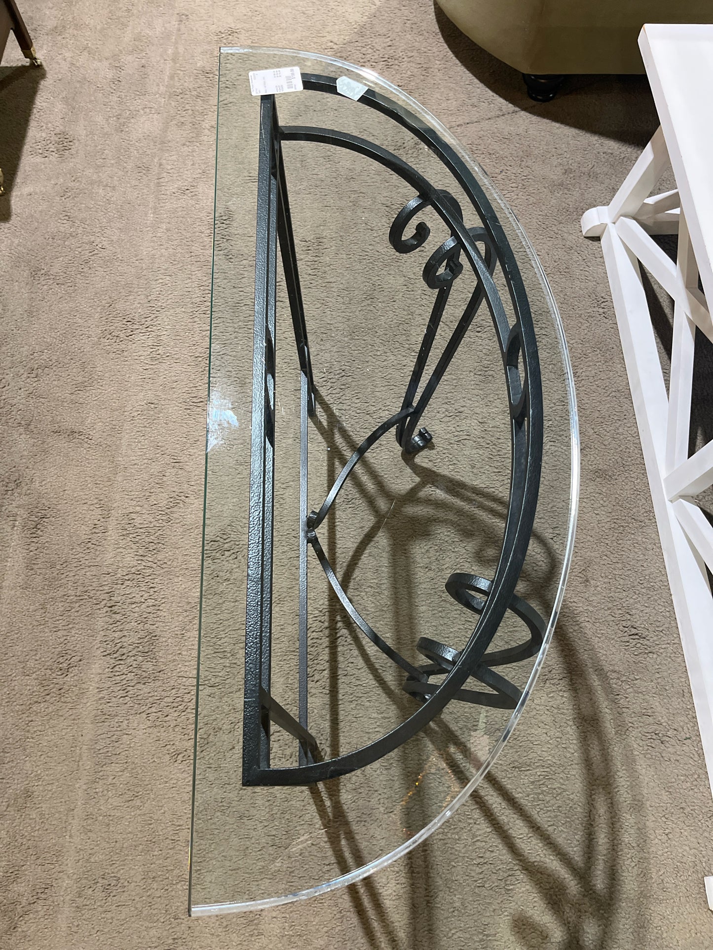 Black Half Moon Iron Table
