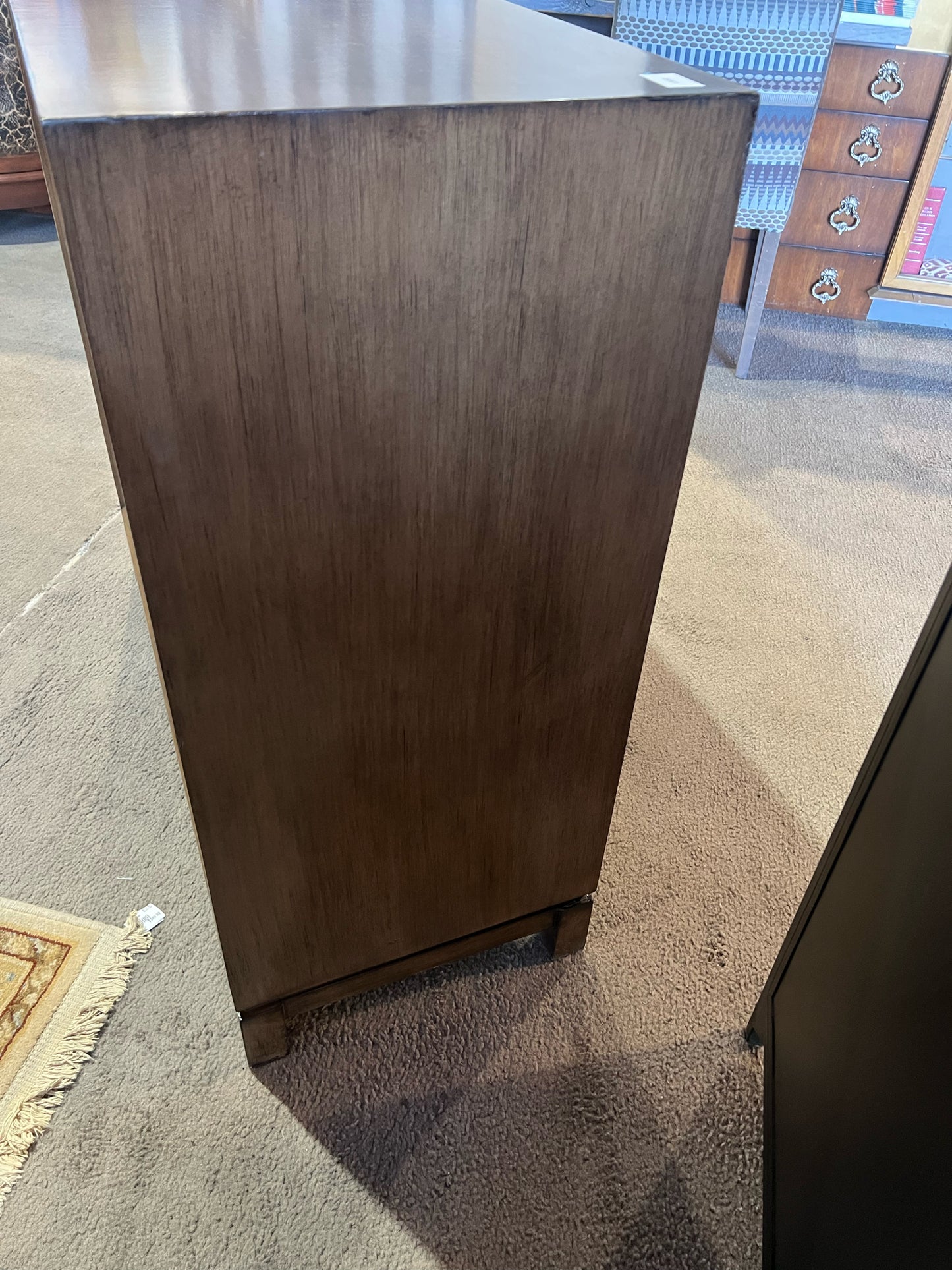 Stein World Dark Wood Gator Skin Face "Weir" Cabinet