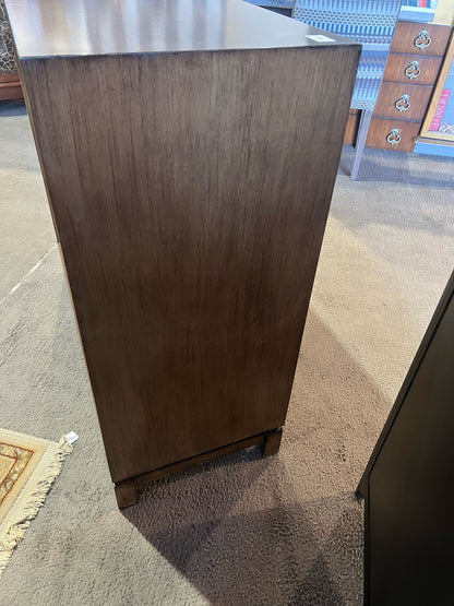Stein World Dark Wood Gator Skin Face "Weir" Cabinet