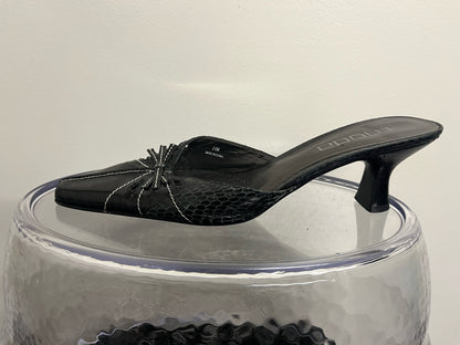 Moda Black Snake Heels