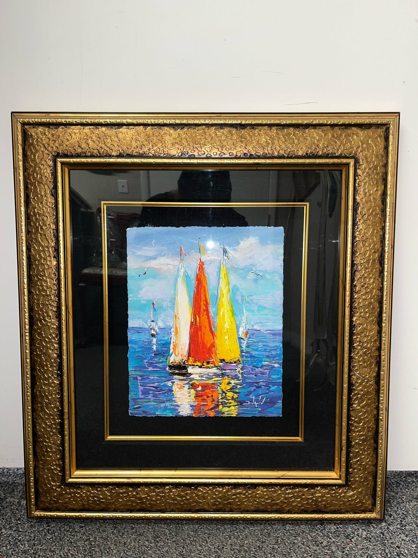 2014 Duaiv "Sails Beauty" Framed Canvas