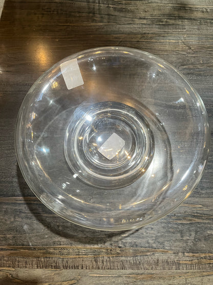 1980's Enzo Mari 2 Piece Crystal Footed Bowl