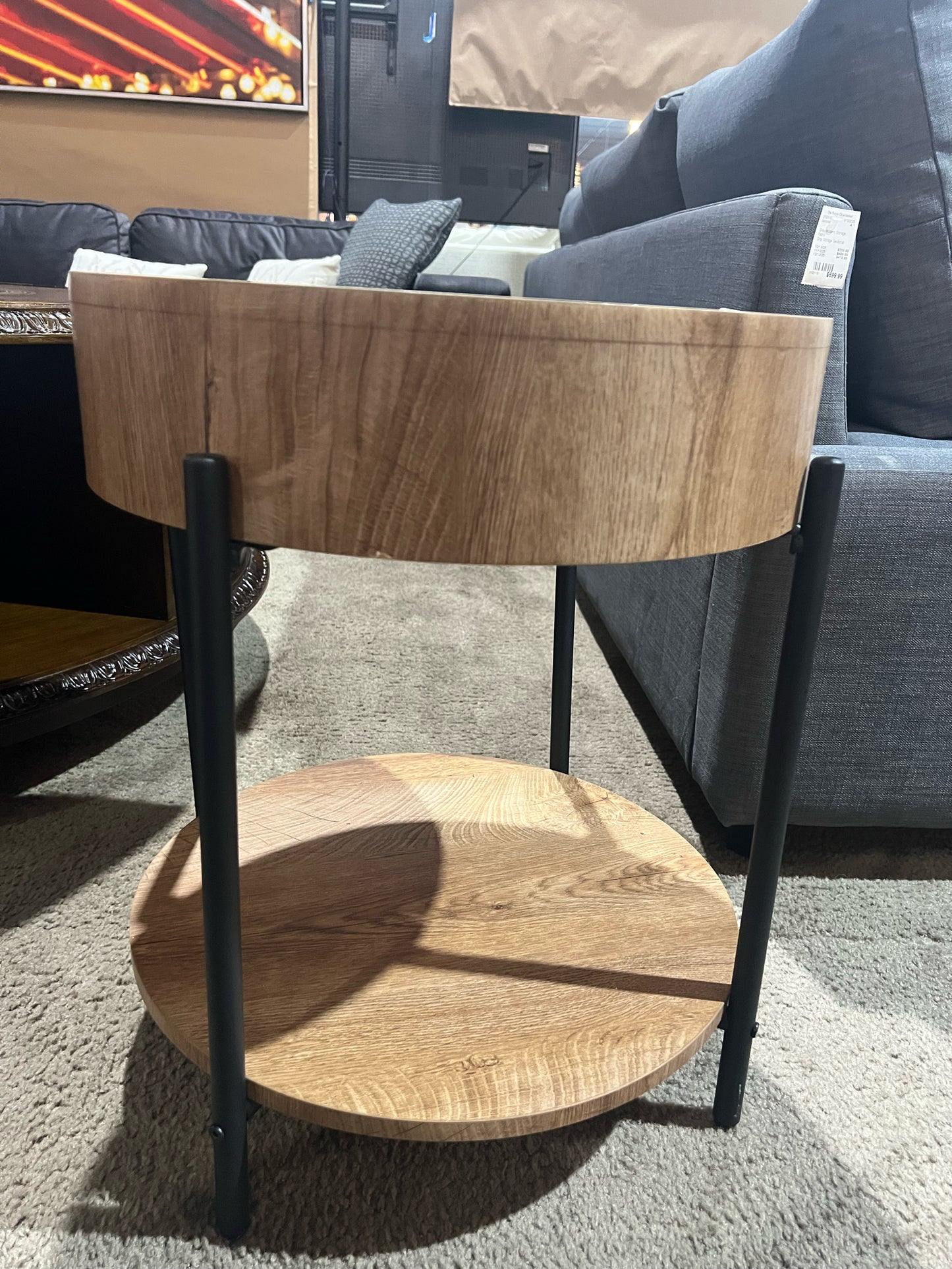 Small Round Wood End Table
