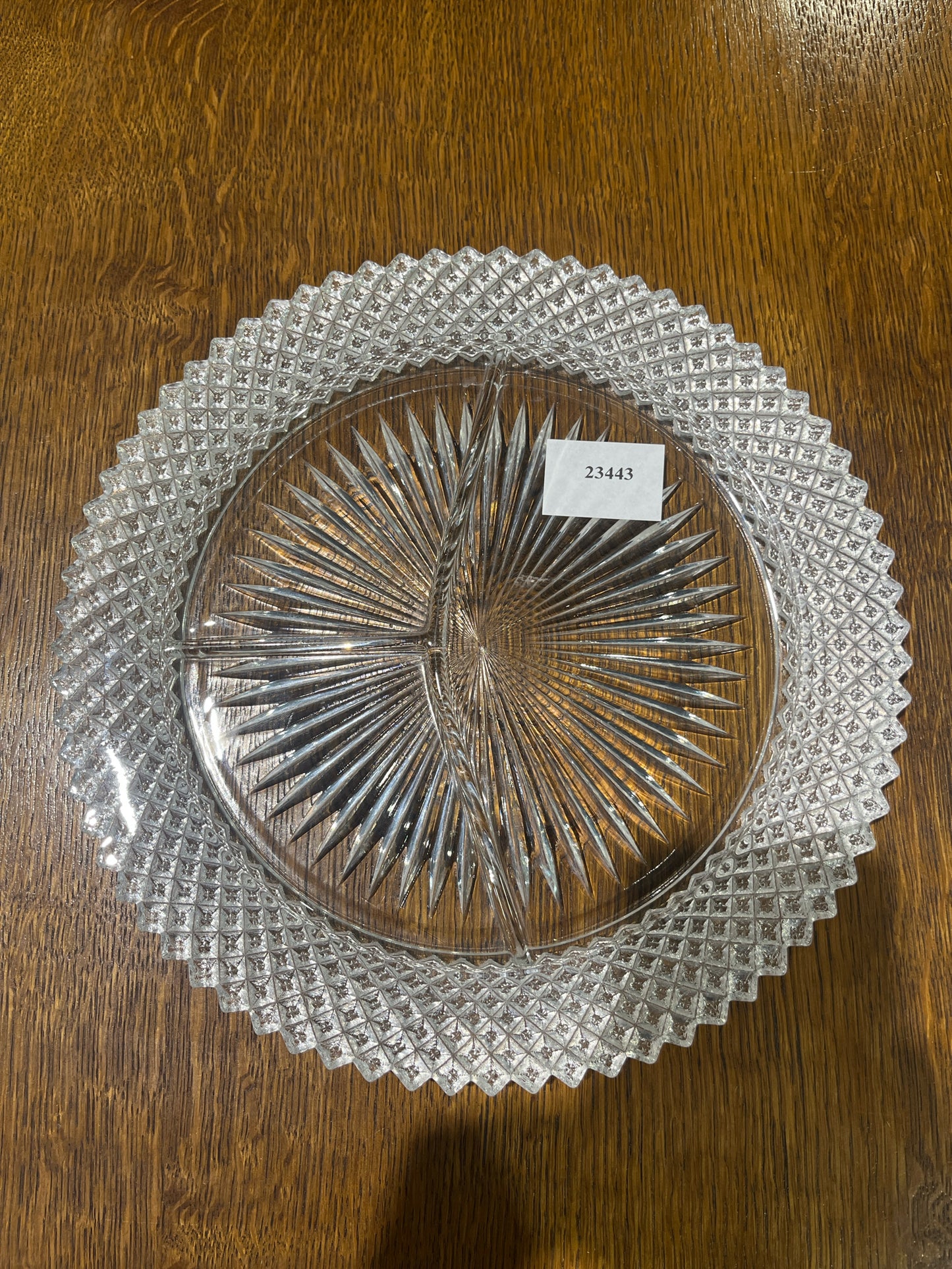 Crystal Tri Divider Plate Set