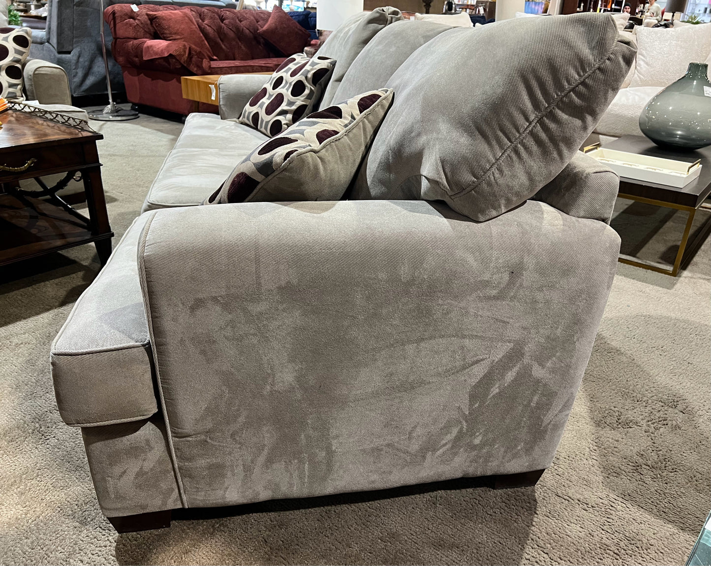 RC Willey Gray Fabric Sofa w/ Pillows