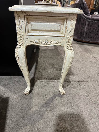 Cream Rustic 3 Drawer Wood Entry Table