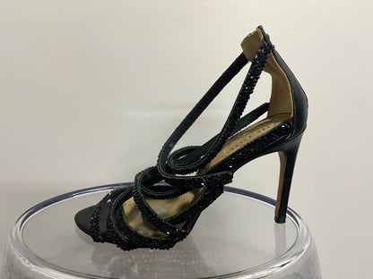 Ted Baker Black Stone Strap Evening Sandals