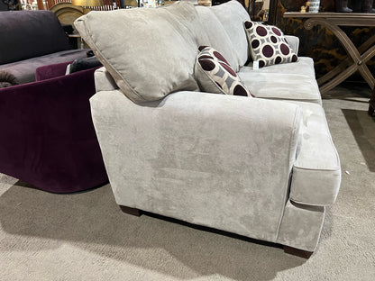 RC Willey Gray Fabric Sofa w/ Pillows