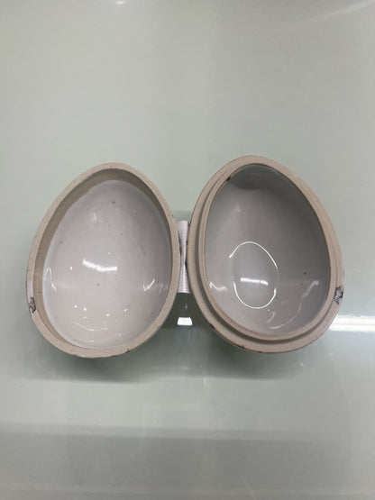 Small Dansk Black & White Speckled Egg Container