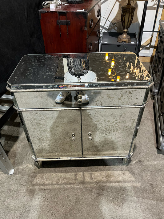 Currey & Company Mirrored Chest of Drawers