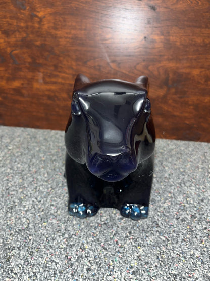 Haziza Navy Blue Acrylic Bunny Sculpture
