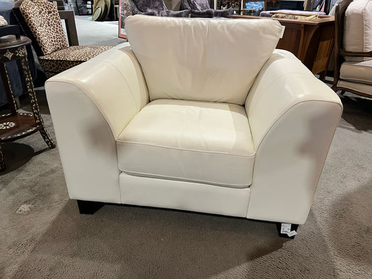 Palliser White Leather Chair