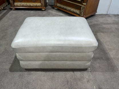 Pebble Leather Ottoman