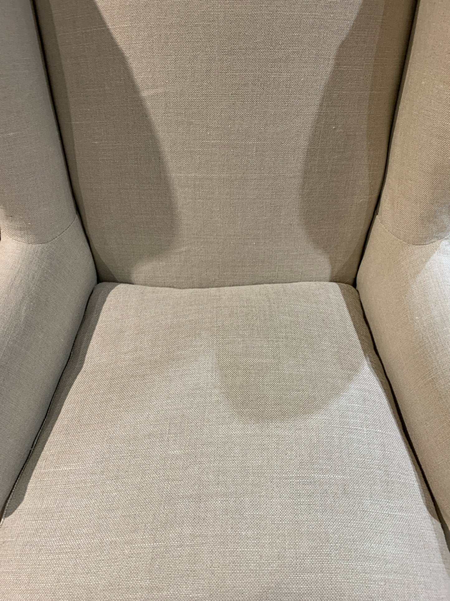 Beige Linen Armchair