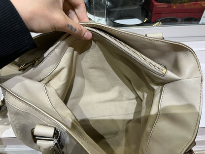 Burberry Cream Plaid Tote
