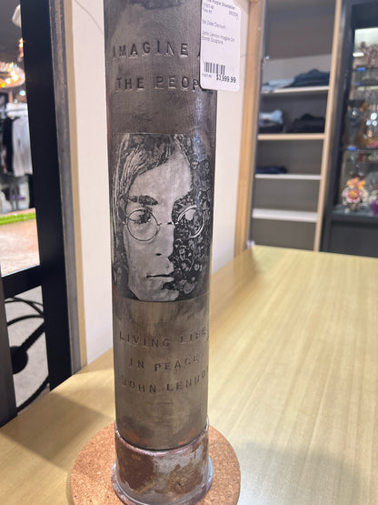 John Lennon "Imagine" Artillery Shell Sculpture
