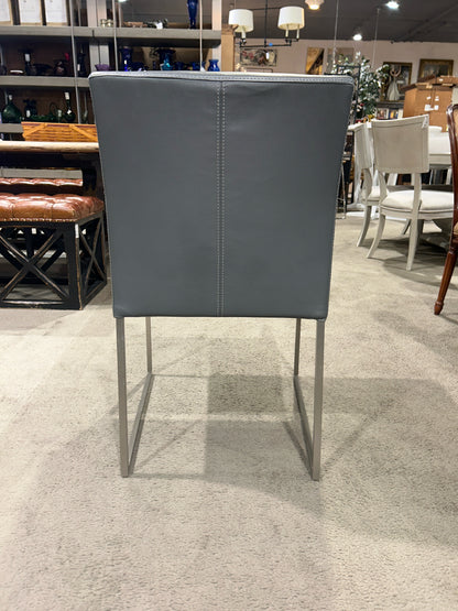 Mobital Gray Leather Dining Chair