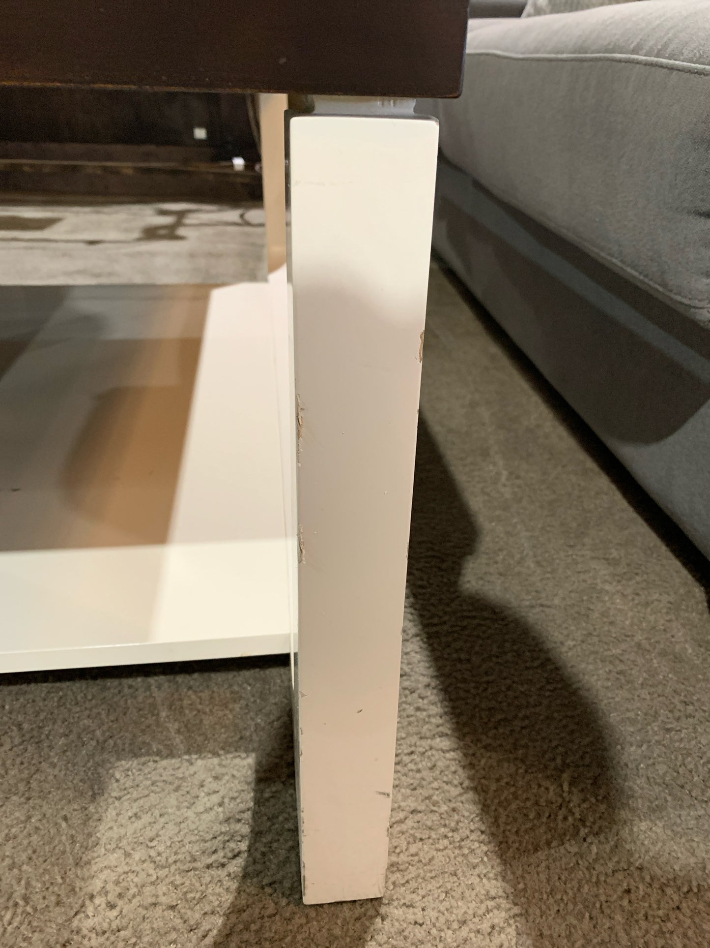 Large White Lacquered Coffee Table