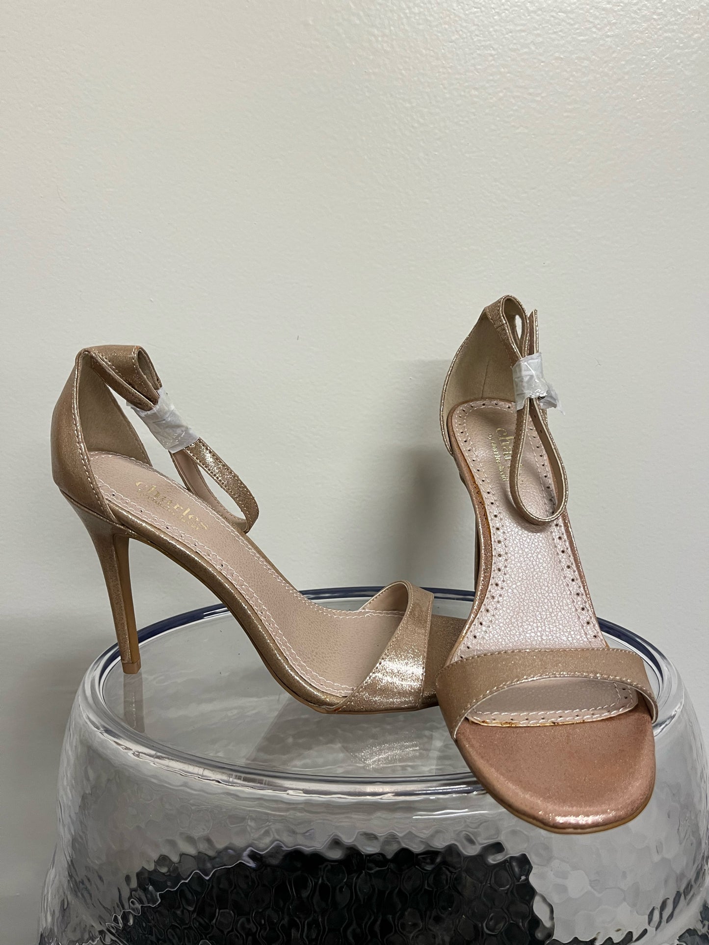 Charles David Copper Glitter Heels