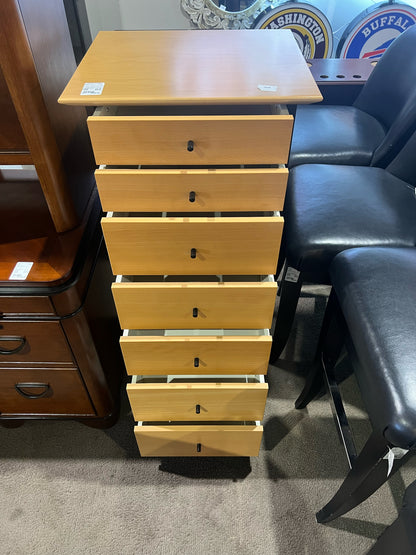 Black & Tan Wood Chest of Drawers
