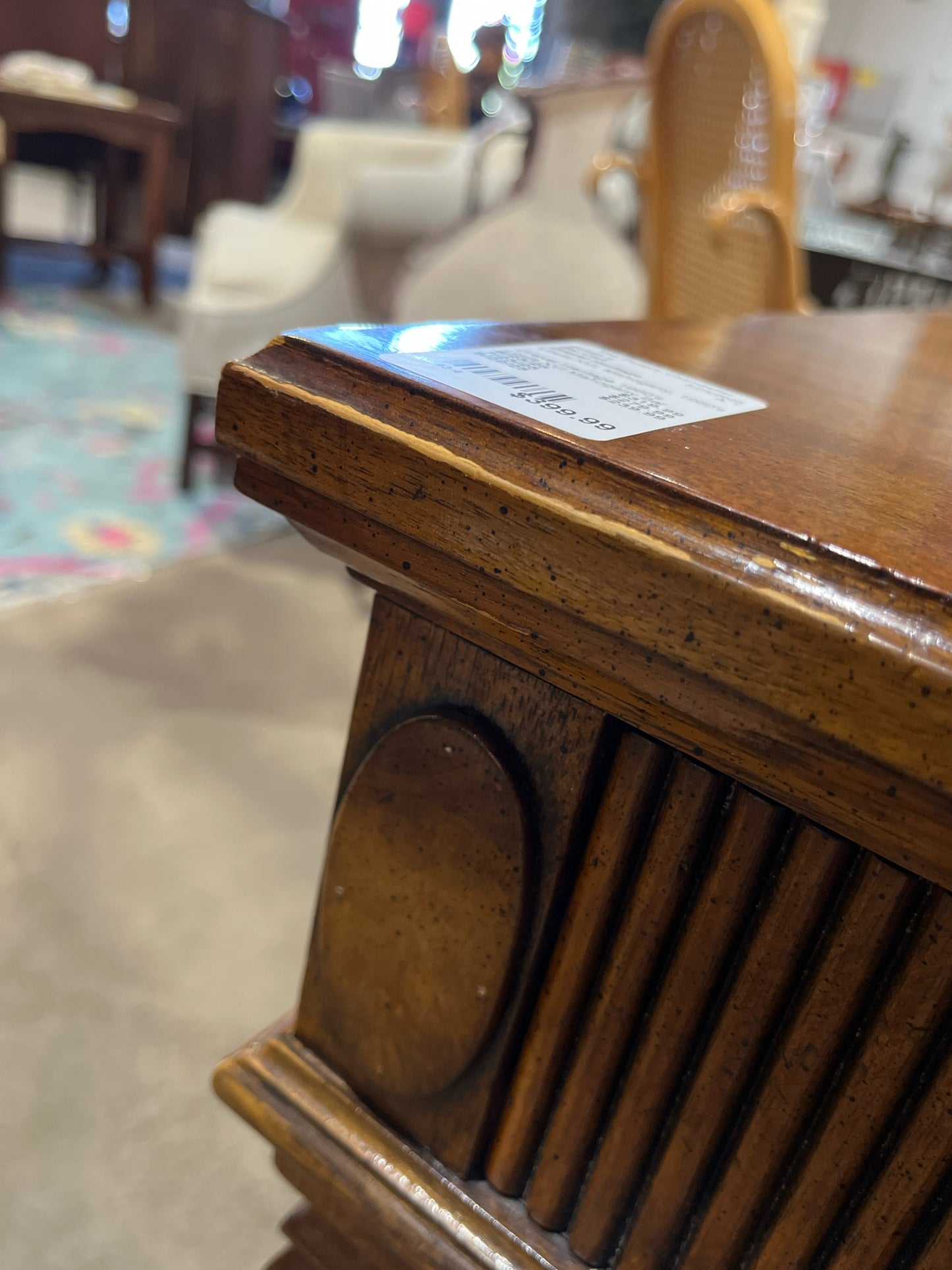 Drexel 1960's Louis XVI Mahogany Bar Cart