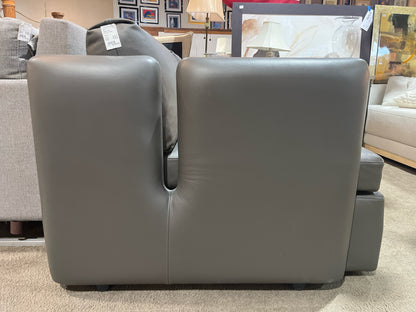 Poltrona Frau Dark Gray Leather Modern Sleeper Sofa
