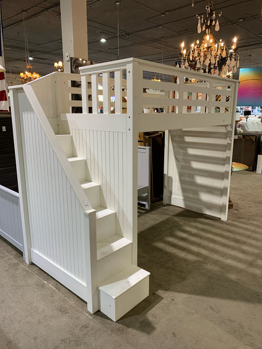 Pottery Barn Twin Size White Wood "Catalina" Bed